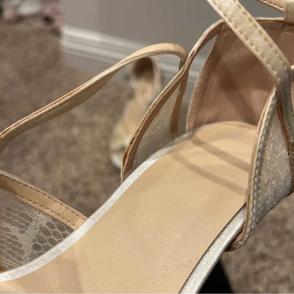 Elegant Cream Strappy Heels - Picture 9 of 12